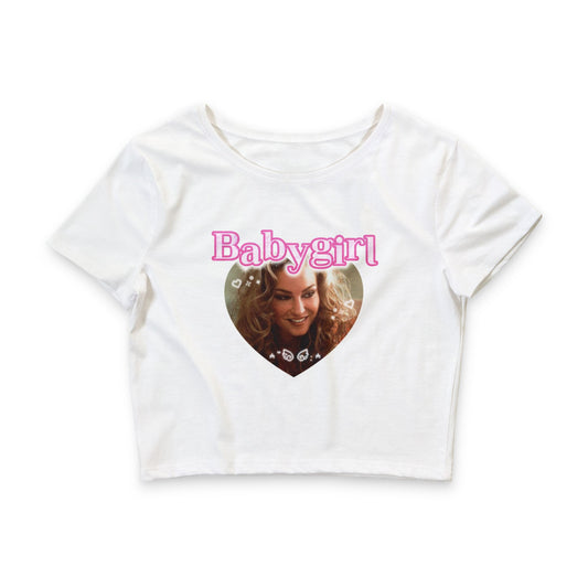 Adriana La Cerva “Babygirl” crop top